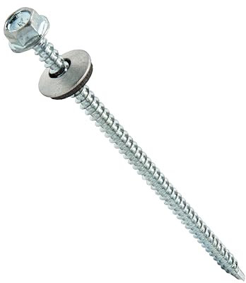Etanco Trapezblech Schrauben Bohrschrauben Dach Fassadenschrauben 4,8 x 100mm 100 Stück - verzinkt