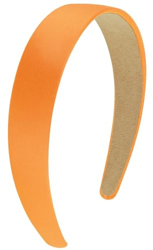 Haarreifen Damen Breit, 3 CM Haarreif Breit, Mädchen Haarreifen Breit, DIY Einfarbiges Stirnband, für Damen und Mädchen den Täglichen Gebrauch und Partys (Orange, 5.1IN)