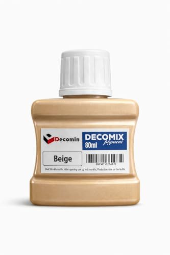 DECOMIN Decomix Beige Acrylic Colourant Pigment – Highly Concentrated Tint for Acrylic Paints & Decorative Plasters – Easy Mixing Professional Colourant – Create Light to Dark Beige Shades – 80 ml