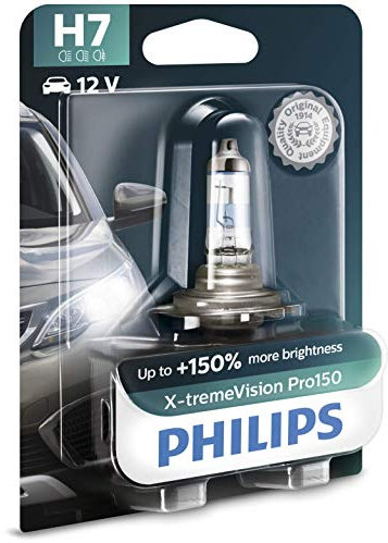 Philips X-tremeVision Pro150 H7 lampadina fari auto +150%, blister singolo