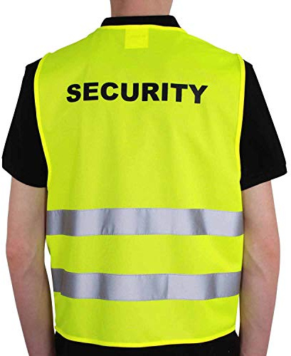 4business 5 x Kfz Warnweste Security gelb Erwachsene Unisize EN ISO 20471 | Klasse 2, TÜV-geprüft, waschbar, reflektierend, Qualitätsweste