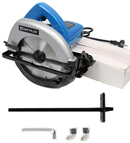 Handkreissäge, 900W Kreissäge mit führungsschiene, Max. Schnitttiefe: 55 mm（90°) /38 mm(45°), 4700RPM, Kupfermotor, Sicherheitsschalter, ideal für Holz, Kunststoff, Weichmetall, Kunststoff