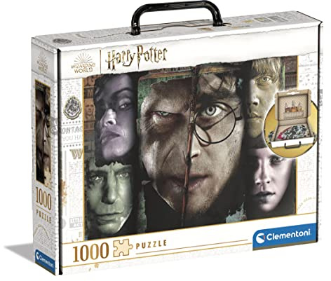 Clementoni 39655 Brief Case Harry Potter – Puzzle 1000 Teile ab 9 Jahren, Erwachsenenpuzzle im Koffer-Design, Geschicklichkeitsspiel für die ganze Familie