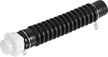 sourcing map Flexibler Ablaufschlauch 32mm OD 255mm Länge Küche Waschbecken Verlängerungsrohr Schwarz