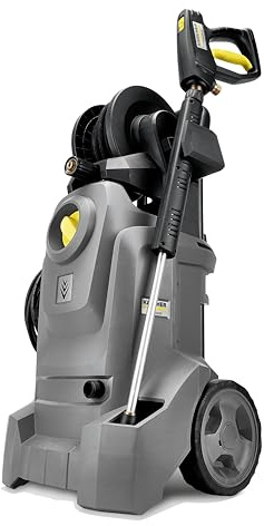 Kärcher Professional Kaltwasser-Hochdruckreiniger HD 4/10 X Plus Classic, Druck: max. 145 bar, Fördermenge: 400 l/h, Gewicht: 19 kg, Schlauch: 8 m, Hochdruckpistole, Strahlrohr, Powerdüse, Dreckfräser