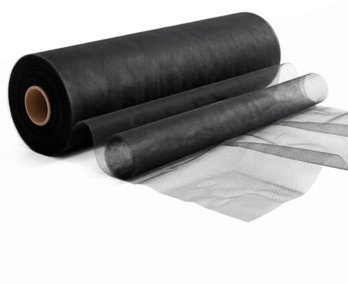 Tülle Roll Tüll Stoff Schwarz 30cm x 92M, EUBSWA Tüll Rollen Tüllband für Brautkleider Ballett-Kleider Hochzeit Party Deko Handwerk