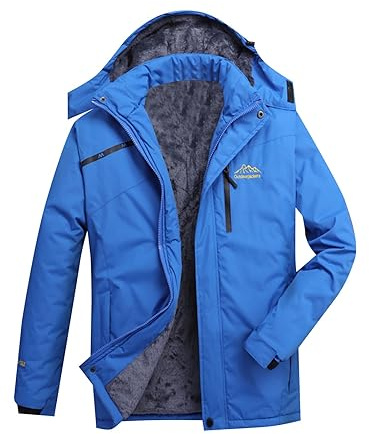 Manteau Equitation Fille Veste de Ski de montagne pour hommes et femmes, coupe-vent, veste de pluie pour hommes, manteau d'hiver de neige Veste Gothique Femme (Blue, XXXXXL)