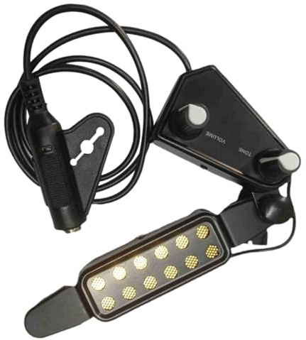 SAFIGLE Akustikgitarren Tonabnehmer aus Metall mit 6,35-mm Buchse Einfache Installation ohne Modifikation Schwarzes Zubehör für Amateur und Profigitarristen