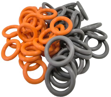 60-Pack Pressure Washer O-Rings Set - 30 Orange (1/4) & 30 Grey (3/8) Quick Connect Coupler Seals for M22 Fittings ,for Garden Hose, Nozzle, and Power Washer Accessories