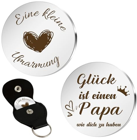 Hroanc Papa Vatertagsgeschenk Schlüsselanhänger Papatag Geschenk für Papa Von Tochter Sohn Papa Geschenk Geburtstag Kleine Umarmung Geschenke Für Vater Vatertag Weihnachten