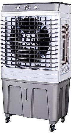 FQMYLTYN Enfriador de Aire Evaporativo 4 en 1, Aire Acondicionado Enfriador de Pantano de 200W con Tanque Grande de 60 L, Ventilador de Aire Acondicionado Industrial con Oscilación de 120 °