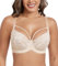 DotVol Donne Grandi Taglie Minimizer Reggiseno Trasparente Non Imbottito del Pizzo Biancheria Intima di Tutti i Giorni Reggiseno con Lacing Beige 4E