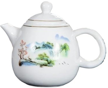 Teeservice Für Erwachsene Yixing Ton Wasserkocher Töpfe Weiße Porzellan Teekanne Emaille Farbe Teekanne Samowar Puer Teekanne Und Tasse Set Tee Brauen Wasserkocher Teekanne Teeservice Teekannen(C)