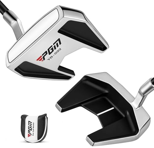 PGM Golf Standing Putter - Golf Putter for Men and Women - Mallet Putter with Stable Low Center of Gravity & Alignment Aid - Left Handed (35)