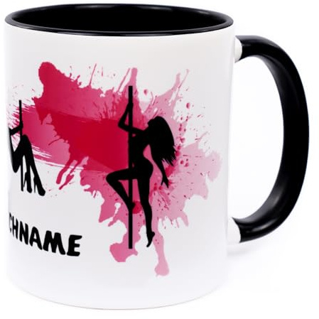 Pole Dance Tasse mit Namen personalisiert Poledance Tänzerin | Geschenk für Frauen Tanz Zubehör Fitness Accessories pole dance stage Tanz sachen für mädchen kaffeetasse personalisiert