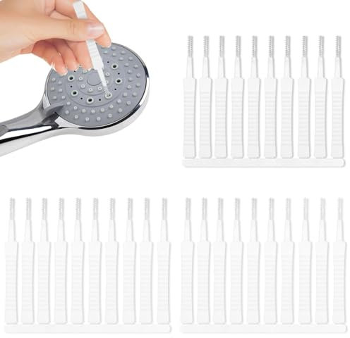 30 Pezzi Spazzola per Pulizia Soffione Doccia, Mini Spazzola per Soffione, Spazzola per la Pulizia dei Soffioni Doccia, Multifunzionale Anti-Intasamento Spazzole per Pulizia Auricolari e Telefono