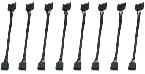 Bnnlqpsttg Cable de extensión de alimentación SATA de 15 macho a 5 hilos para disco duro HDD SSD para PC 18AWG 15 macho para disco duro SSD SATA 1,02 m