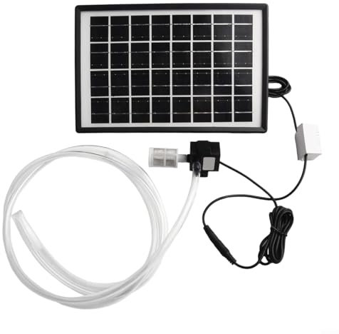 Sistema di pompa dell'acqua ad energia solare, pannello 6 W 9 V, pompa 12 V CC, sommergibile 240 l/h, con filtro per tubo da 2 m, per laghetto, acquario, fontana, giardino, uso esterno