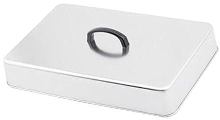TAIZhiChen Coperchio per Formaggio, Coperchio per Hamburger, Coperchio Rettangolare per Vaporiera, Coperchio Universale in Acciaio Inox per Barbecue, Teppanyaki, 43.5x28.3x6.6 Cm