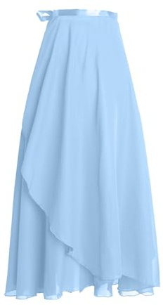 Jupe Longue Femme Jupe Taille Haute Jupe Midi Élégante Jupe Fluide Jupe de Danse Swing Jupe de Yoga Jupe d'Automne et d'Été Jupe Confortable Classique Tendance Jupe Décontractée, 01#Bleu clair, Taille