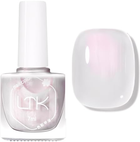 Pearl Nail Polish - White Nail Polish - White Nail Varnish - Aurora Iridescent Pearlescent nail Polish - Quick Drying Nails Varnish No Need Baking Long Lasting - Shimmer Mermaid nail polish For Women