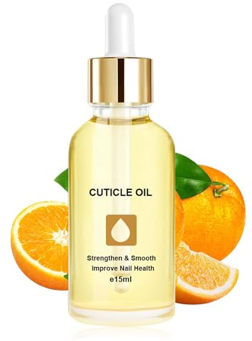 LOPHE Aceite Cutículas Uñas, 15ML Aceite para Uñas y Cutículas, Cuticle Oil con Gotero para Reparador e Hidratante Manos y Pies de Nail, Solución Nutritiva para Clavo (Sabor a naranja dulce-1pc)