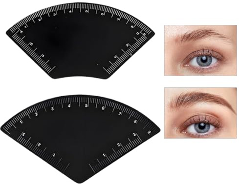 Misuratore Per Sopracciglia,2 Pezzi Disegno Veloce Mappatura Semplice Modellatore Di Precisione - Stencil per Sagomatura Sopracciglia | Per Casa, Viaggio, Pendolarismo, Trucco,