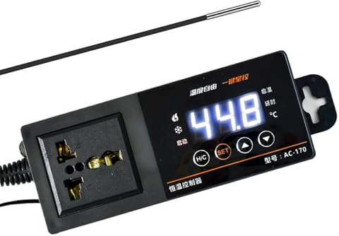 Thermostat Pour Terrarium À Reptiles - Affichage LED Fournitures Numériques Aquarium Avec Ventouse | Régulateur de Température pour Reptiles,Pour Serpents Culture Propagation Intérieur