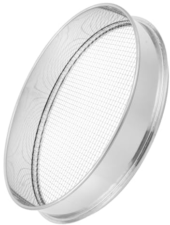 ibasenice Tamis à Terre en Acier Inoxydable 30 CM Tamis de Jardin Polyvalent pour Compost et Sable Fin Outil de Tamisage Précis pour Rempotage et Tri de Terre de Bonsaï