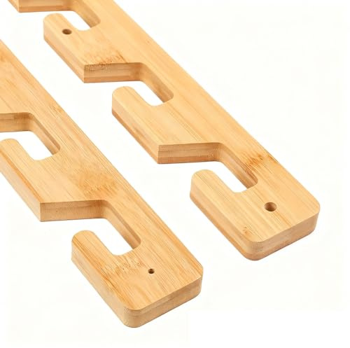 Asta appendiabiti regolabile in legno e supporti per armadietti, barra appendiabiti rimovibile da parete, lunghezza 96,5 cm, perfetta per casa, ufficio e asilo nido