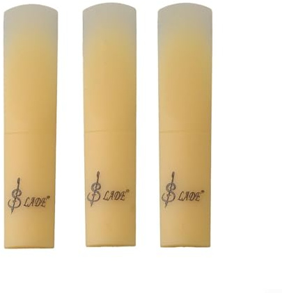 Set mit 3 Blättern aus Kunstharz für Sopran, Alt, Tenor, Saxophon und Klarinette, einfache Klangkontrolle, glattes Spielen, Schwarz, Gelb, Rot, verschiedene Größen für (Soprangelb)