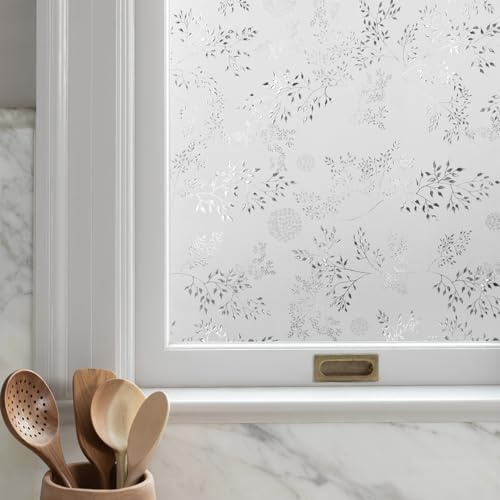 Elderberry Window Privacy Film by Artscape - Decorative Privacy Frosted Glass Design, Static Cling, Day and Night Privacy, UV Protection, Easy to Apply and Removable, Made in USA - 24 x 36 Inch