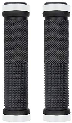 Perfeclan MTB Fahrradgriffe 25mm, Gummi Lenkergriffe rutschfest mit Klemmung & Lenkerendkappen für Mountainbike