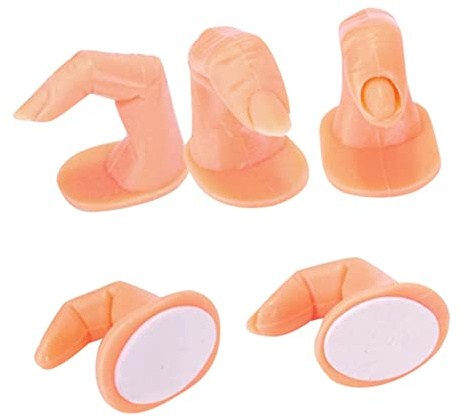 minkissy Faux Doigts Pour Manucure Outil Entraînement Nail Art Main Entraînement Réutilisable Pour Pratique Du Manucure