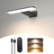 FULEN Luce Per Quadri Senza Filo, Lampada Da Parete Ricaricabile, Luci LED Applique Con 3 Temperature Di Colore, Telecomando, Luce Per Specchio E Dardo, Nero