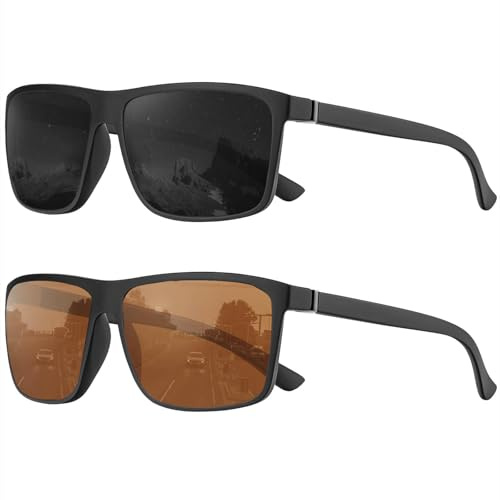 Perfectmiaoxuan 3er-Pack Polarisierte Sonnenbrille Herren Damen, Leichte TR90 Sonnenbrille mit UV400 Schutz, TAC Gläser für Autofahren, Angeln, Urlaub & Freizeit