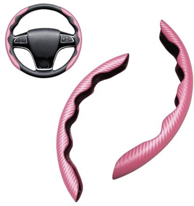 CWYLF Auto-Lenkradbezug für Infiniti Q45 III 2001-2006, rutschfester atmungsaktiver segmentierter Lenkradschutz Autoinnenausstattung,Pink