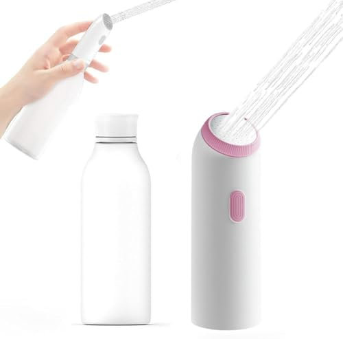 Bärbar bidé, USB-uppladdningsbar resebidéspruta med 4 lägen, elektrisk minihandhållen personlig bidé för kvinnor män Hygienrengöring, med 400 ml stor flaska på språng, rosa