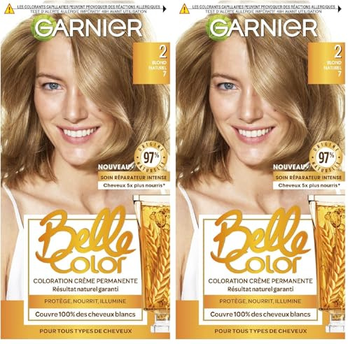 Garnier Belle Color - Coloración permanente, tinte rubio (Paquete de 2)