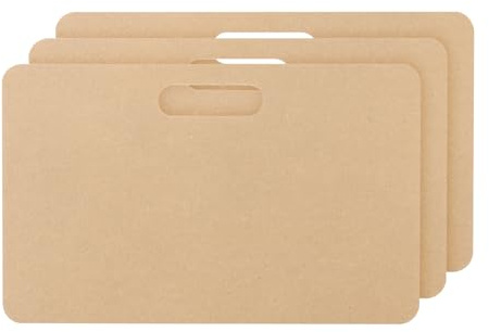 PATIKIL 25 x 40 cm kilbräda för keramik med inbyggt handtag, 3 st 10 mm tjocklek lerbräda bärbar gips modelleringskort för keramik lera lera keramik