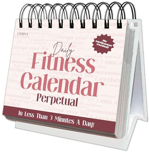 Daily Fitness Calendar | Perpetual Bodyweight Workout Calendar with New Exercises and Movement Routines for Every Day of The Year, Stay Healthy, Build Strength & Get Moving with This Workout Planner