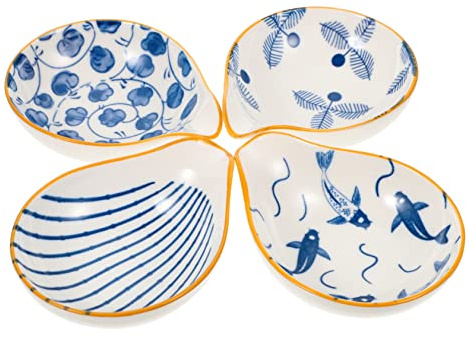 POPETPOP Soporte Juego Cucharas Cerámica Resistente para Calor en al Práctico, de 4 Piezas Apilable y Adecuado Utensilios Cocina y Regalos