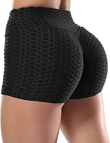 STARBILD Women's High Waisted Biker Shorts with Pockets 4.5'' - Tummy Control Booty Lifting Cycling Shorts for Workout, Yoga, Gym, Fitness