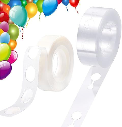 100pcs Punti di Colla+5m Palloncini Ghirlanda,Nastro per palloncini,Filo per palloncini,Nastro palloncini,Colla per Palloncini,Striscia di Decorazione,per Feste,Matrimoni,Compleanni,Natale
