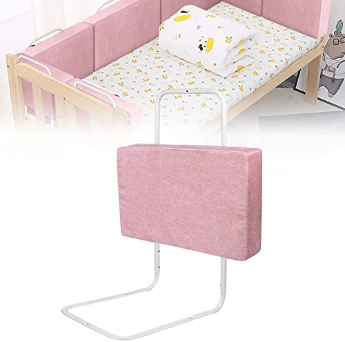 LZQ Kinderbettgitter Bettschutzgitter,Rausfallschutz Bett für Kinder 60cm,Höhenverstellbar Bettgitter für Kinderbetten,Elternbetten und Alle Matratzen Massivholzbetten(Rosa)