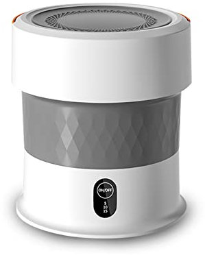 Pliable Mini Machine à Laver Turbo Mini Machine A Laver 13L pour Les Voyages d'affaires des Appartements de Camping,White-Base