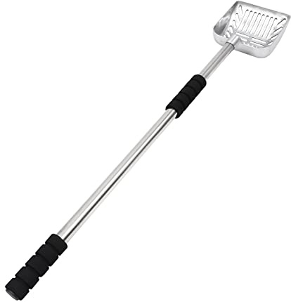 Mipcase Katzenschaufel Metall Mit Langer Griff Teleskop Katzenstreu Schaufel Für Katzentoilette 82.00 cm Länge Bequemer Halt Für Effektive Reinigung Von Katzen- Und Hundestreu
