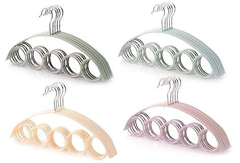 PRETYZOOM 4 Pezzi 5 Attaccapanni Per Foulard Organizzatore Dell'armadio Gancio Per Cravatta Organizzatore Di Sciarpe Gruccia Per Maglione Salvaspazio Appendiabiti Completo Da Uomo