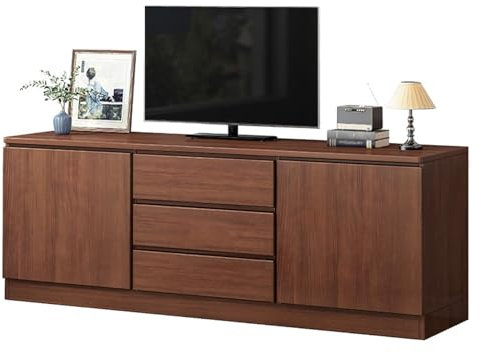 LMXRYPD Fernseher Schrank, TV Schrank, Spind, Entertainment-Center mit Aufbewahrungsschublade und Zwei Schranktüren(140cm/55.1(B))