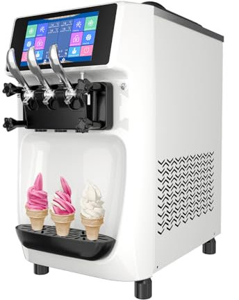 GSE gelato macchina gastronomia 32L/ora pre-raffreddamento 2400W gelatiera 12L contenitore in acciaio inox gelato morbido auto-raffreddante con compressore gelatiera per casa gelateria gastro